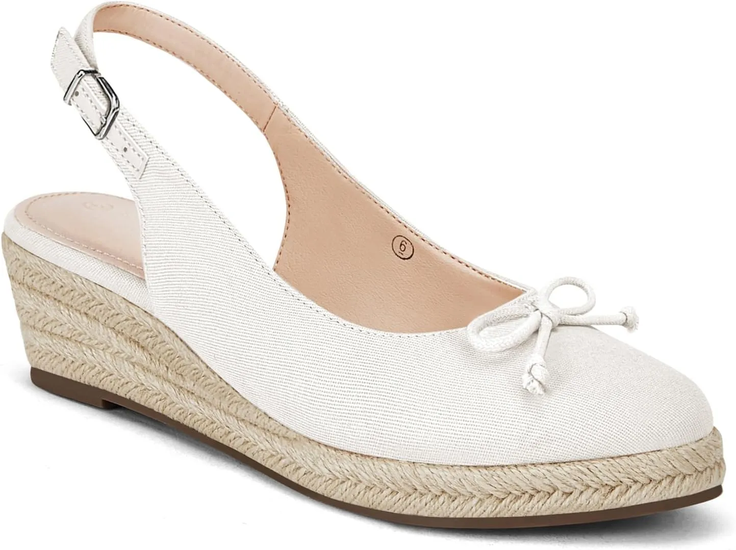 Womens Closed Toe Espadrilles Wedges Shoes Platform Slingback Mid Low Heel Canvas Bow Dress Sandals
