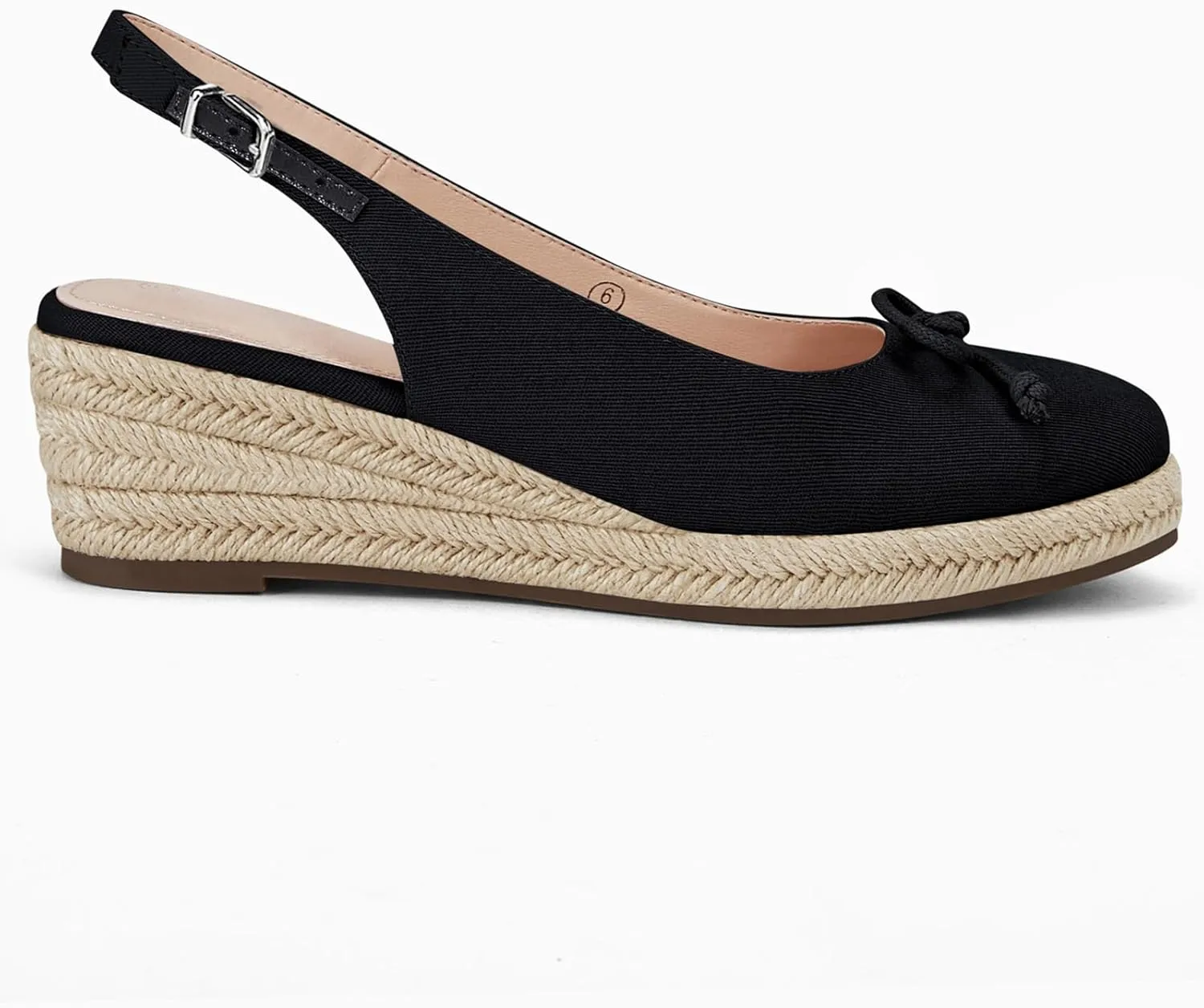 Womens Closed Toe Espadrilles Wedges Shoes Platform Slingback Mid Low Heel Canvas Bow Dress Sandals