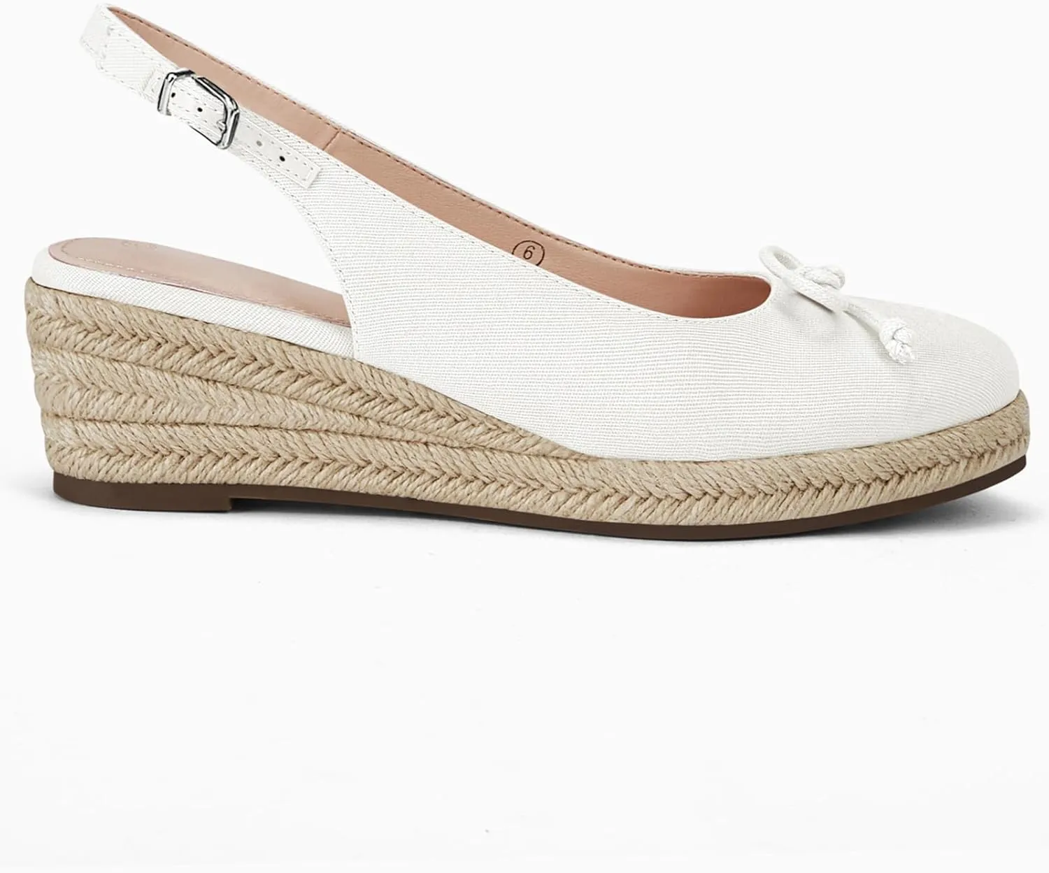 Womens Closed Toe Espadrilles Wedges Shoes Platform Slingback Mid Low Heel Canvas Bow Dress Sandals