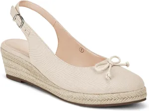 Womens Closed Toe Espadrilles Wedges Shoes Platform Slingback Mid Low Heel Canvas Bow Dress Sandals