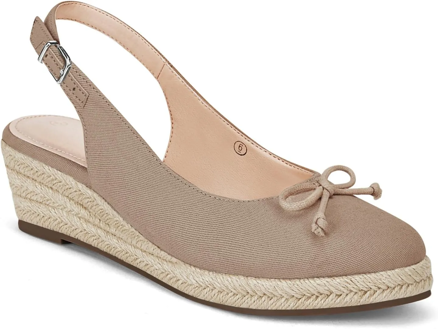 Womens Closed Toe Espadrilles Wedges Shoes Platform Slingback Mid Low Heel Canvas Bow Dress Sandals