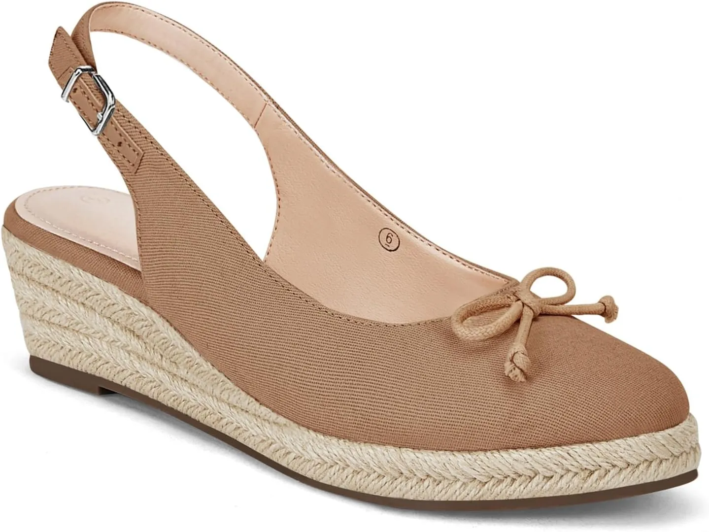 Womens Closed Toe Espadrilles Wedges Shoes Platform Slingback Mid Low Heel Canvas Bow Dress Sandals