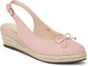 Womens Closed Toe Espadrilles Wedges Shoes Platform Slingback Mid Low Heel Canvas Bow Dress Sandals