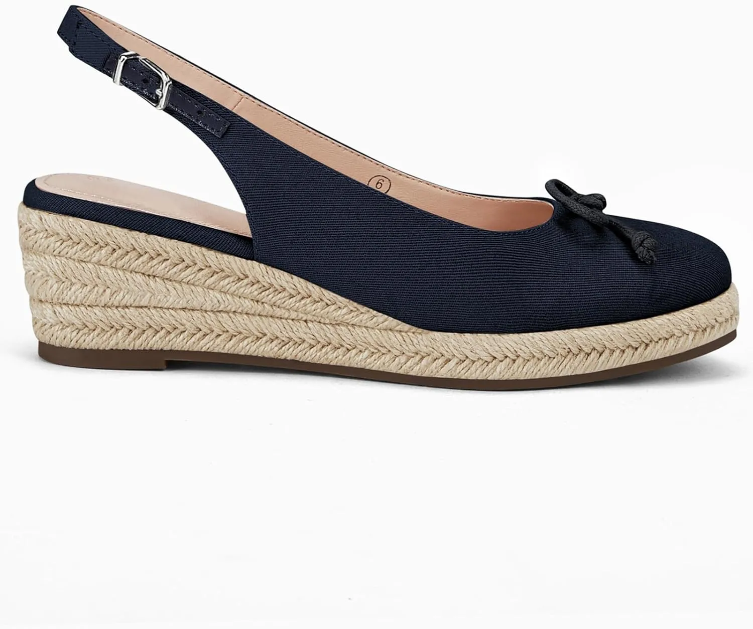 Womens Closed Toe Espadrilles Wedges Shoes Platform Slingback Mid Low Heel Canvas Bow Dress Sandals