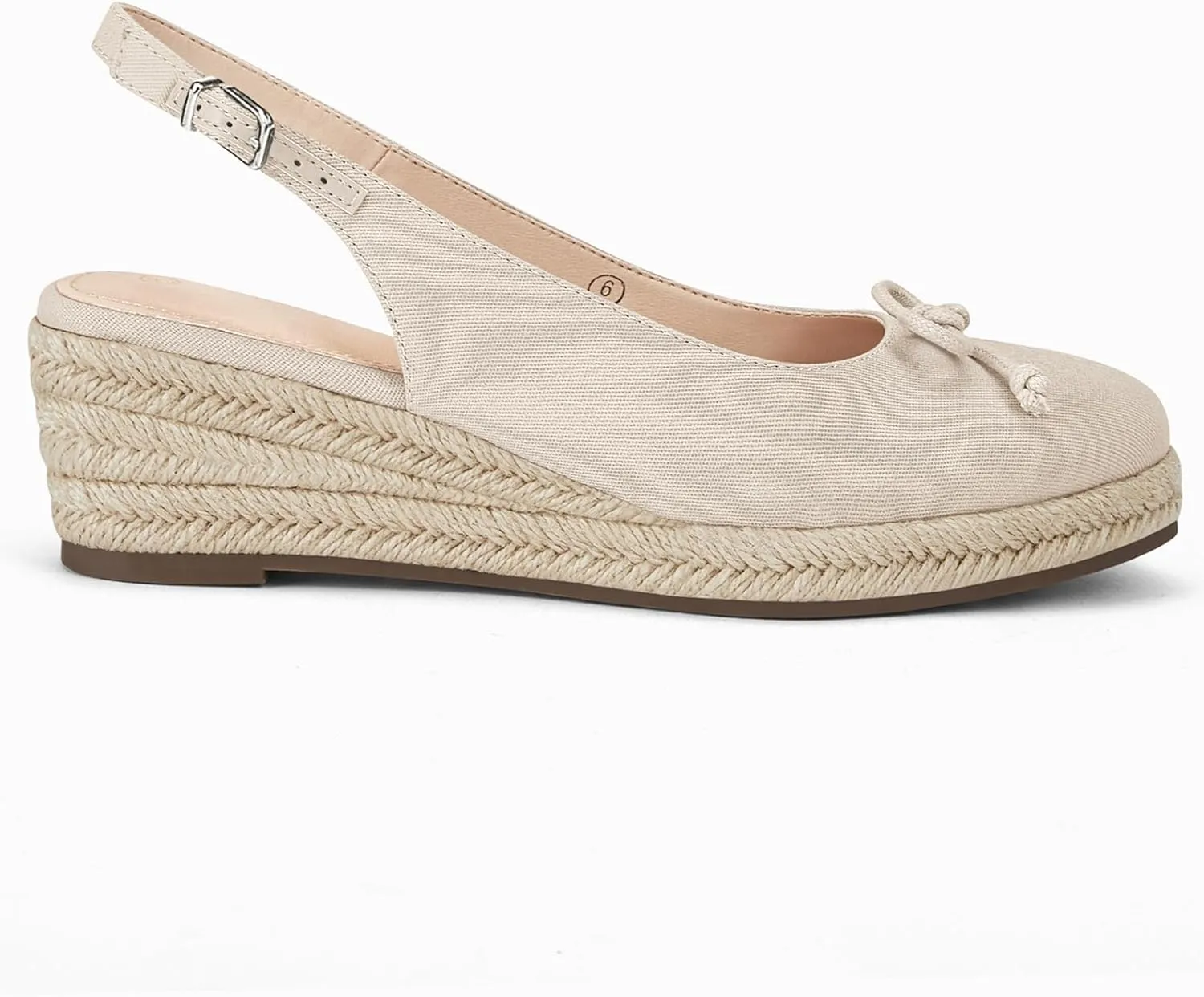 Womens Closed Toe Espadrilles Wedges Shoes Platform Slingback Mid Low Heel Canvas Bow Dress Sandals