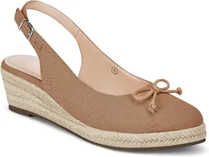 Womens Closed Toe Espadrilles Wedges Shoes Platform Slingback Mid Low Heel Canvas Bow Dress Sandals