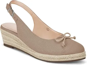 Womens Closed Toe Espadrilles Wedges Shoes Platform Slingback Mid Low Heel Canvas Bow Dress Sandals