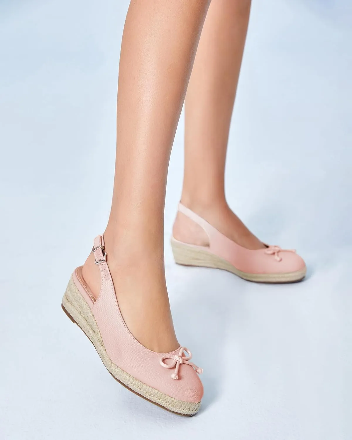 Womens Closed Toe Espadrilles Wedges Shoes Platform Slingback Mid Low Heel Canvas Bow Dress Sandals