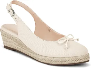 Womens Closed Toe Espadrilles Wedges Shoes Platform Slingback Mid Low Heel Canvas Bow Dress Sandals