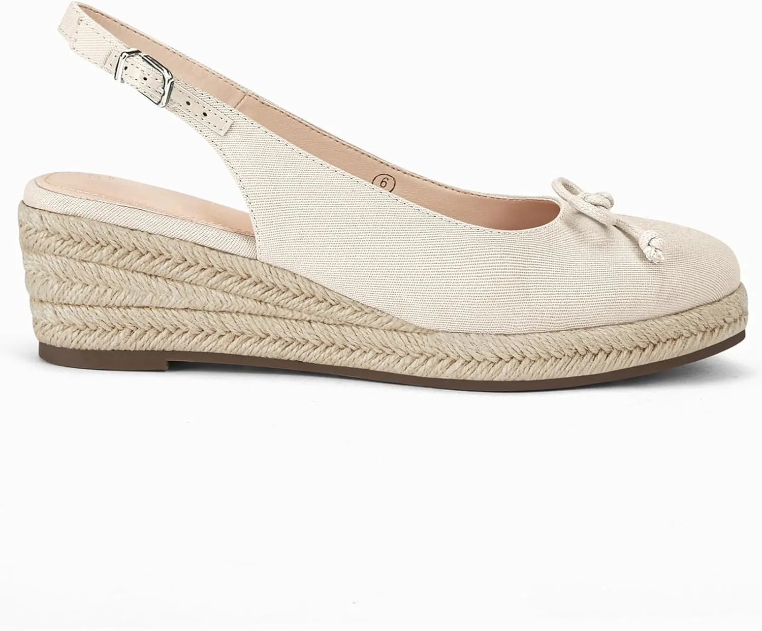 Womens Closed Toe Espadrilles Wedges Shoes Platform Slingback Mid Low Heel Canvas Bow Dress Sandals