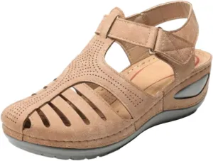 Womens Dressy Wedge Sandals Low Heel Elastic Ankle Strap Rhinestone Decor Summer Casual Shoes Comfortable Walking Platform Beach Footwear Orthopedic Shoes for Women