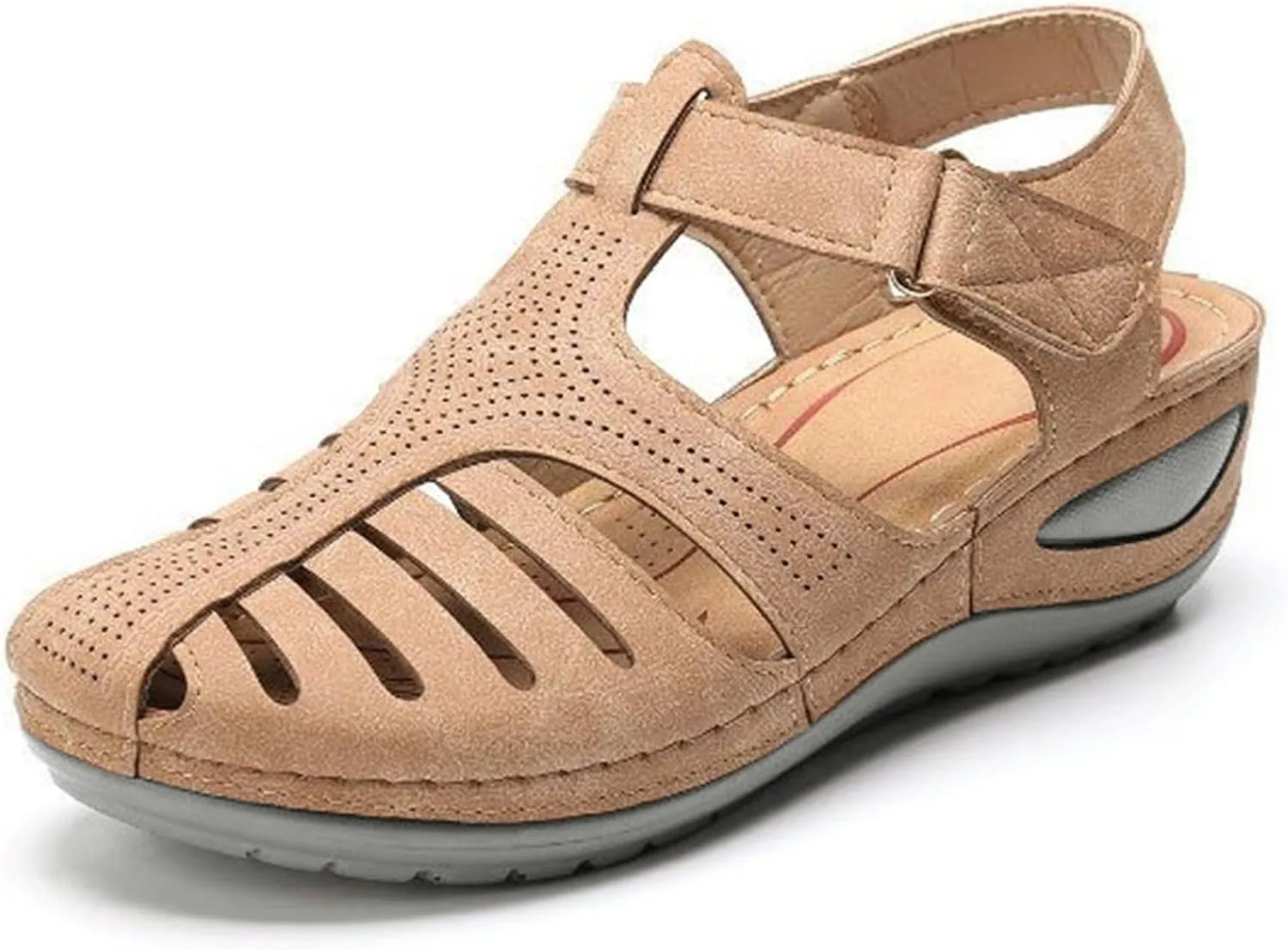 Womens Dressy Wedge Sandals Low Heel Elastic Ankle Strap Rhinestone Decor Summer Casual Shoes Comfortable Walking Platform Beach Footwear Orthopedic Shoes for Women