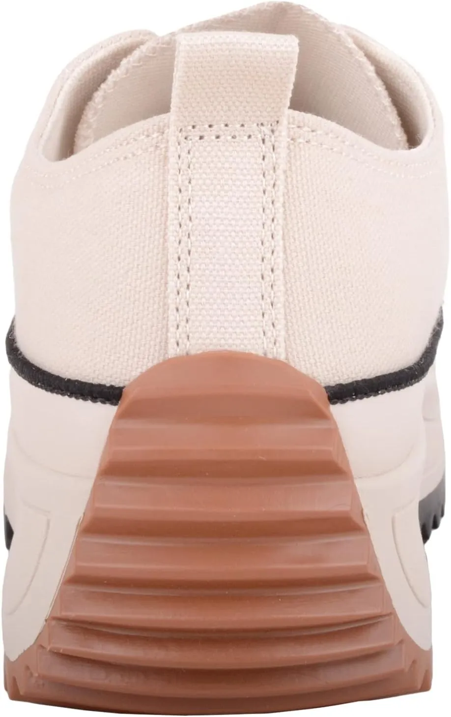 Womens Easy Lace Up Low Top Canvas Chunky Sole Trainers Sneakers