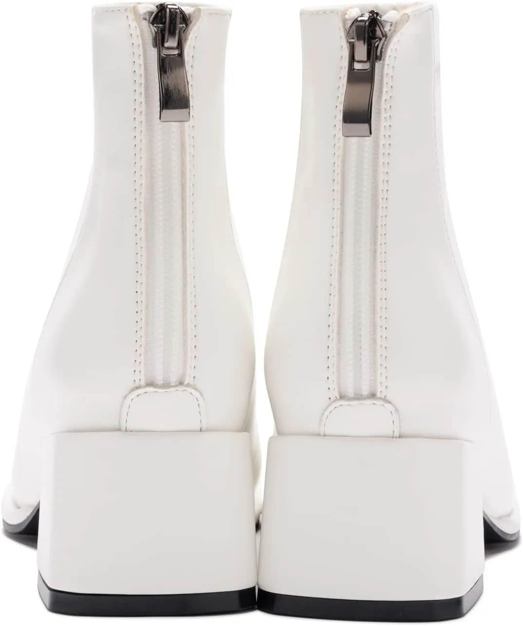 Women's Fashion Ankle Boots Chunky Low Block Heel Booties Back Zipper Fall Short Boots Shoes