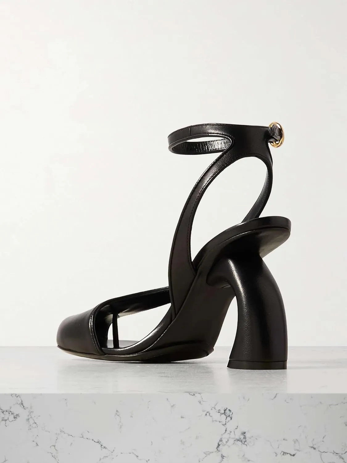 Women's Flip-flop High Heel Sandals Ankle Strap Block Heel Sandals Square Toe Cutout Leather Dress Shoes Adjustable Buckle Strappy Pumps for Party