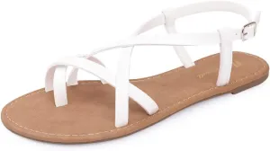 Women's Gladiator Flat Sandals Fisherman Strappy Sandals Ankle Strap Sandals