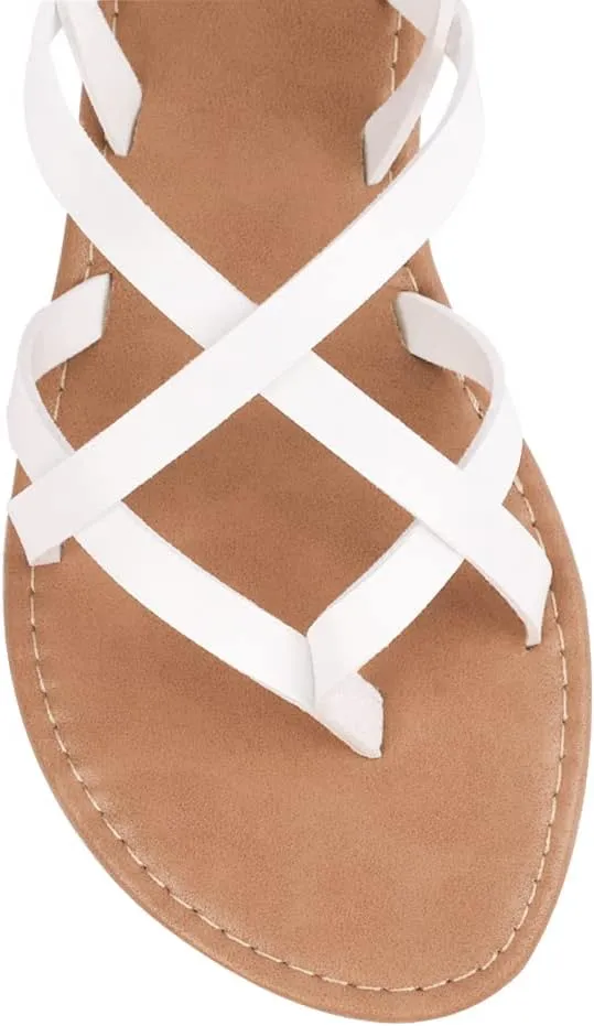 Women's Gladiator Flat Sandals Fisherman Strappy Sandals Ankle Strap Sandals