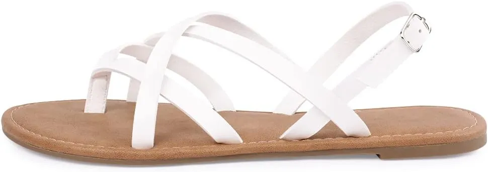 Women's Gladiator Flat Sandals Fisherman Strappy Sandals Ankle Strap Sandals