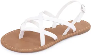 Women's Gladiator Flat Sandals Fisherman Strappy Sandals Ankle Strap Sandals