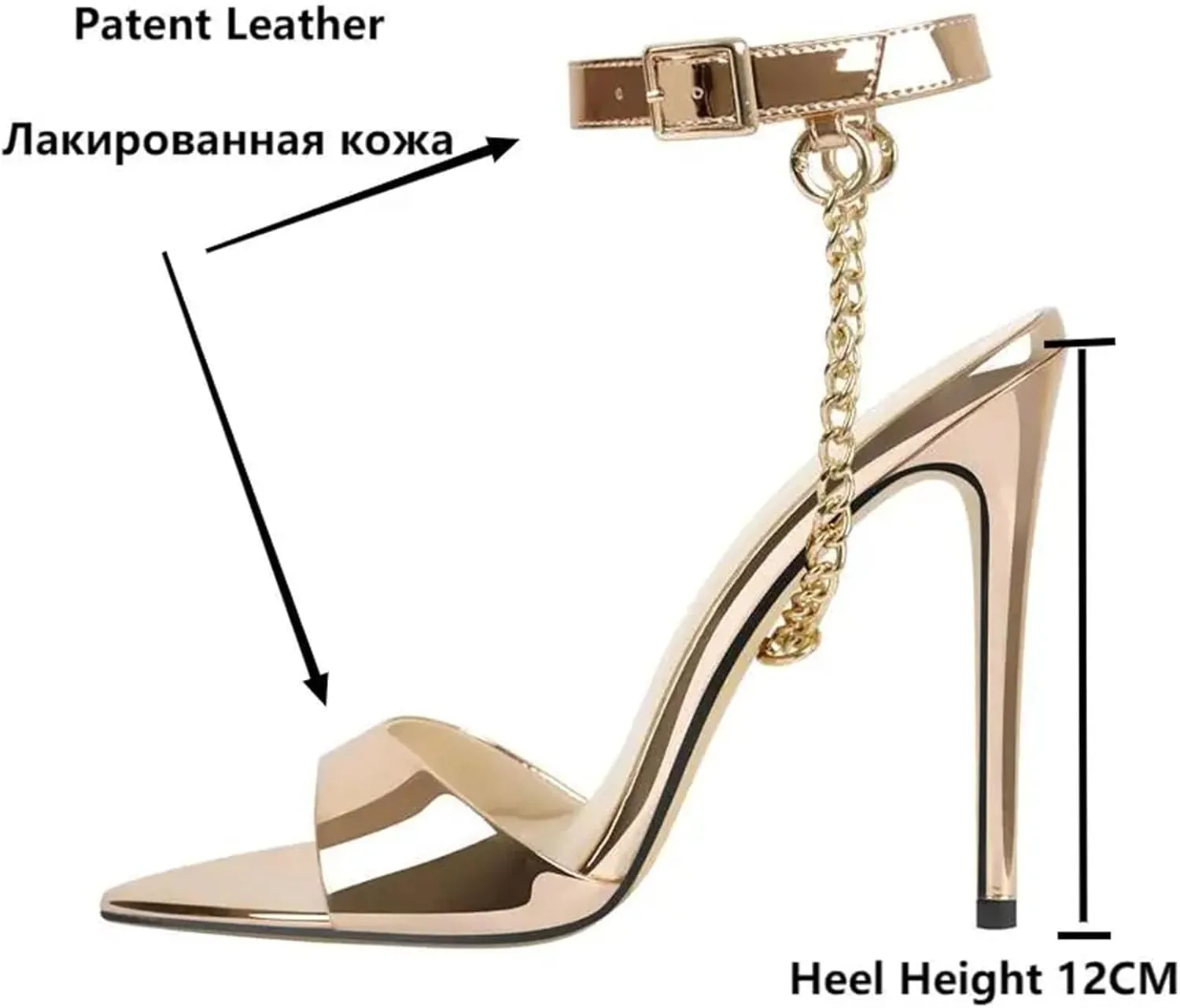 Women's Gold Peep Toe Mules - Classic Party Dress Slip Ons