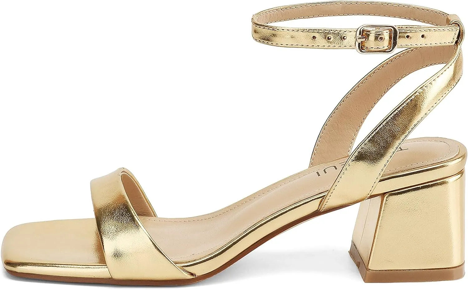 Women's Heeled Sandals Strappy Low Block Heels Chunky for Women Comfortable Ankle Strap Open Toe Party Wedding Dress Shoes for Women Dressy