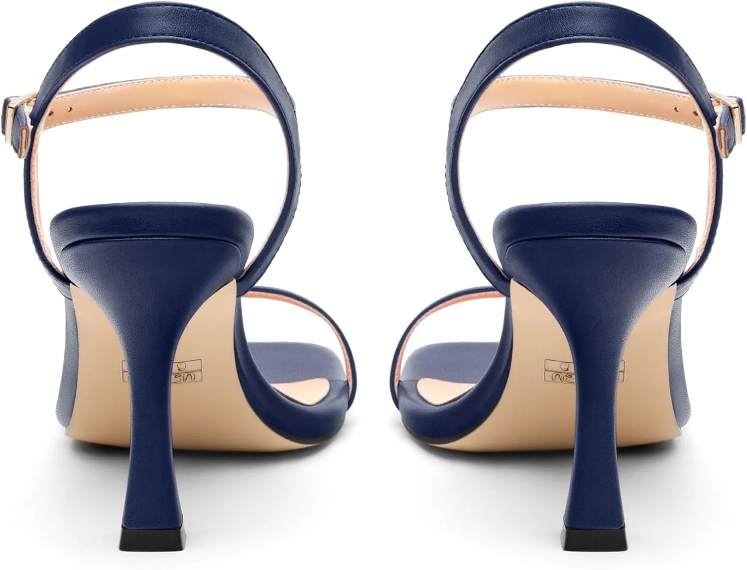 Womens Heels Sandals, Sexy Strappy Stiletto High Heel Sandals for Women Open Square Toe Adjustable Buckle Ankle Strap High Heel Sandals Prom Dress Pumps 3.35 Inch