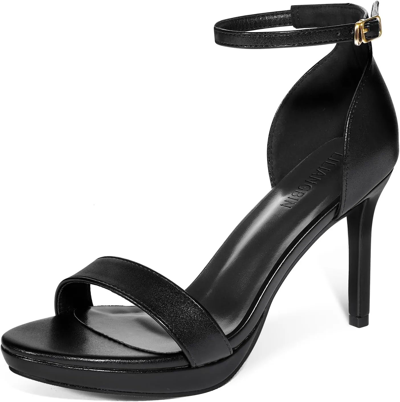 Women's High Heels Flower Ankle Strap Stilettos Round Open Toe Dressy Sexy Sandals