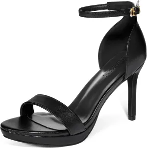 Women's High Heels Flower Ankle Strap Stilettos Round Open Toe Dressy Sexy Sandals
