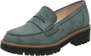 Womens Loafers Dressy Suede Chunky Slip On Shoes Penny Loafer Lug Sole Comfortable Casual Business Shoes Summer Fashion Office Shoe Retro Comfy Oxford for Work