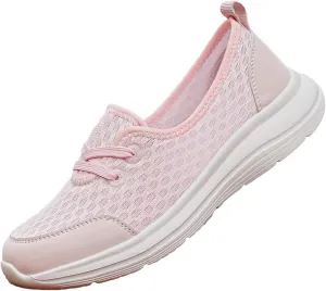 Womens Loafers Slip On Shoes Low Top Fashion Sneakers Breathable Slip On Arch Support Non-Slip Shoes Casual Walking Shoes