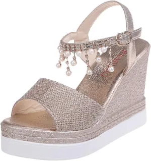Womens Low Wedge Sandals Size 10 Wide Width Sandals for Women Plus Size Arch Support Black Open Toe Sandals for Women Dressy Platform Womens Black Wedge Sandals Wide Width Sandals Women