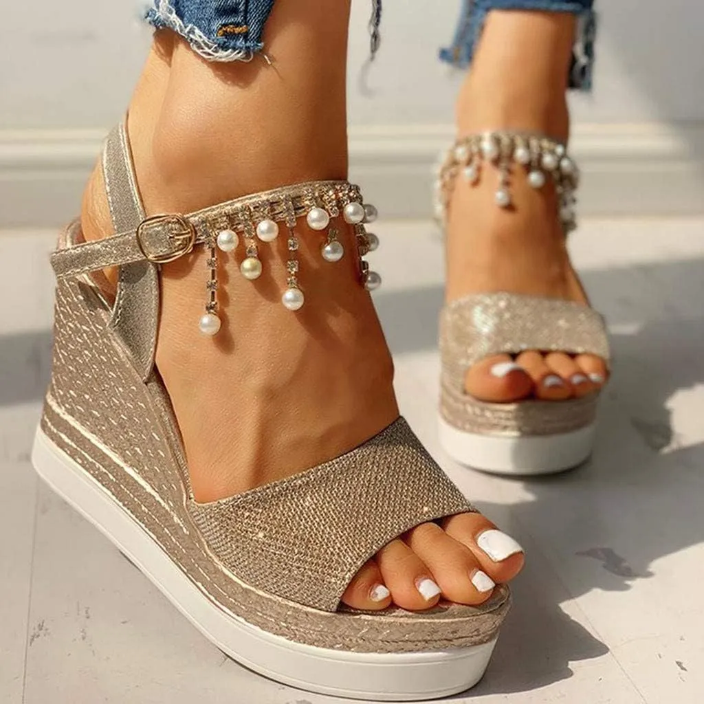 Womens Low Wedge Sandals Size 10 Wide Width Sandals for Women Plus Size Arch Support Black Open Toe Sandals for Women Dressy Platform Womens Black Wedge Sandals Wide Width Sandals Women