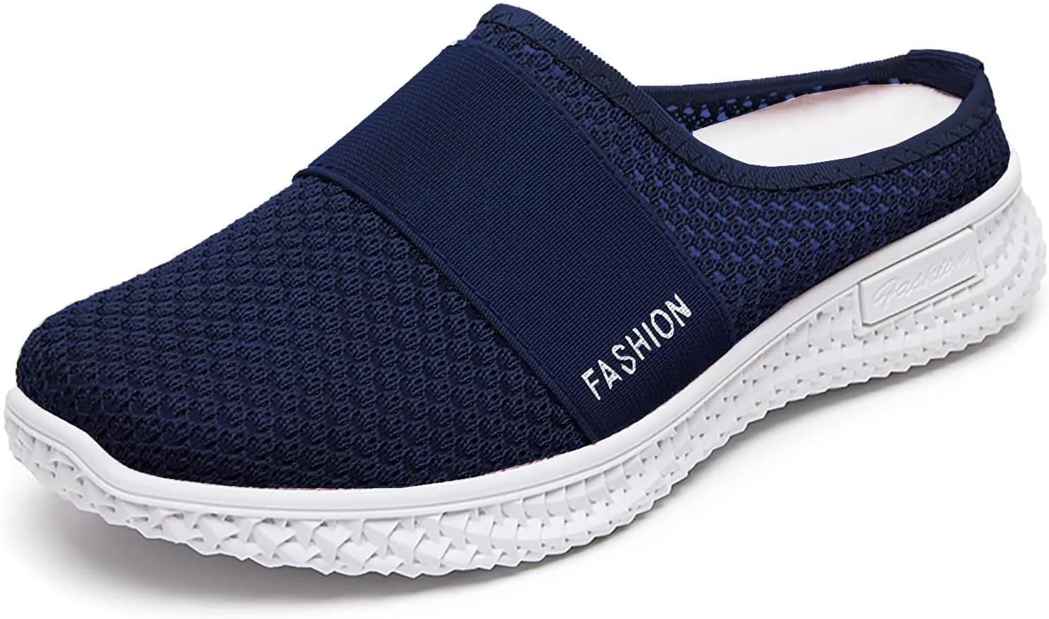 Womens Mules Comfortable Orthopedic Shoes with Arch Support Breathable Hollow Out Clogs Lightweight Open Back Shoes Diabetic Air-Cushion Slip-On Walking Shoe Closed Toe Mules