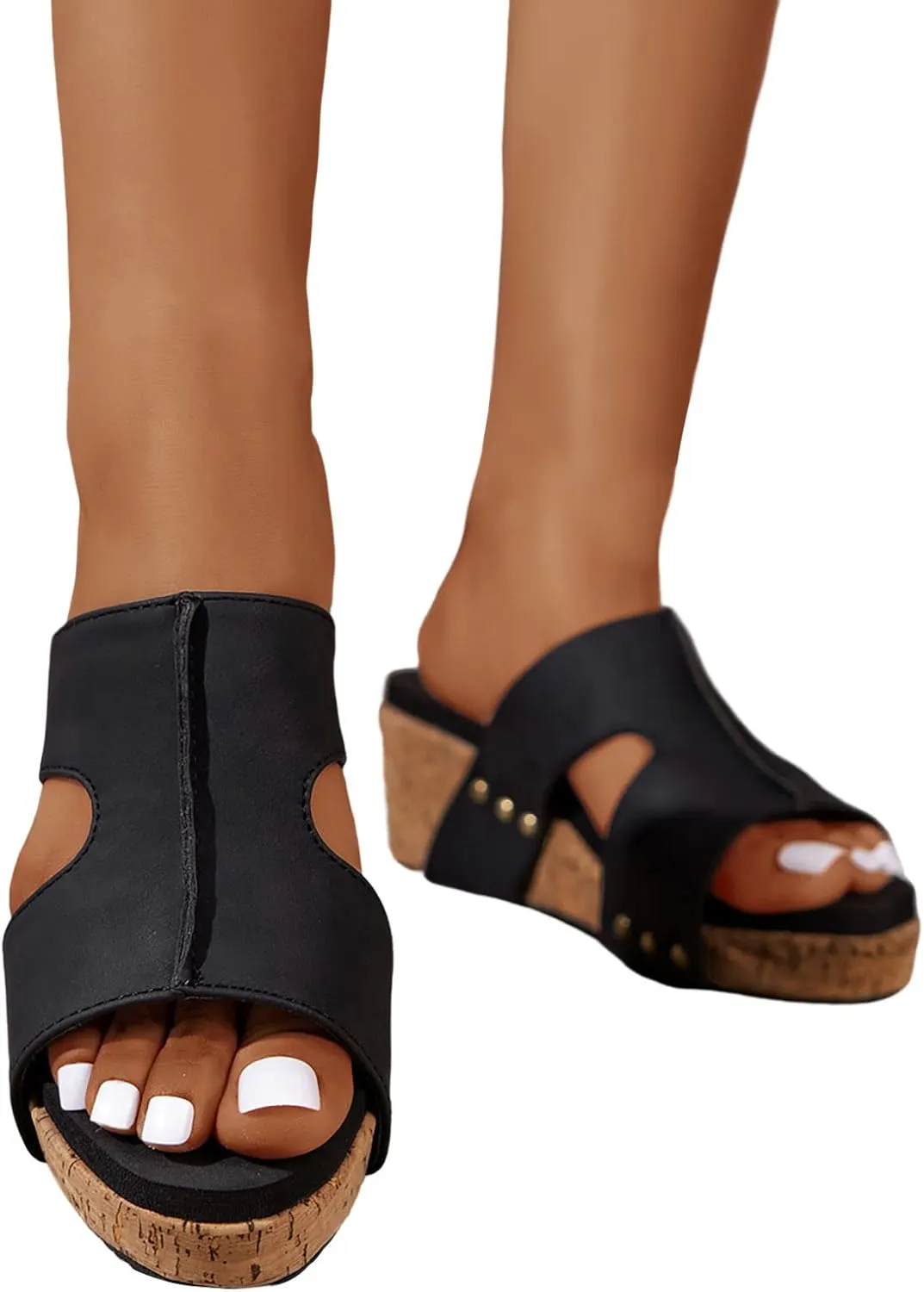 Women's Orthopaedic Shoes, Slippers, Black, Breathable Toe Sandals, Comfortable Leisure Mules, Trendy Summer Outdoor Beach Slippers