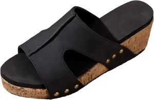 Women's Orthopaedic Shoes, Slippers, Black, Breathable Toe Sandals, Comfortable Leisure Mules, Trendy Summer Outdoor Beach Slippers