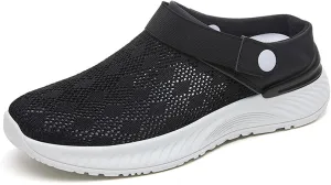 Women's Orthopedic Sandals Summer Breathable Mesh Hollow Out Walking Mules Casual Lightweight Closed Round Toe Slip On Outdoor Beach Shoes Fashion Quick Drying Water Shoes