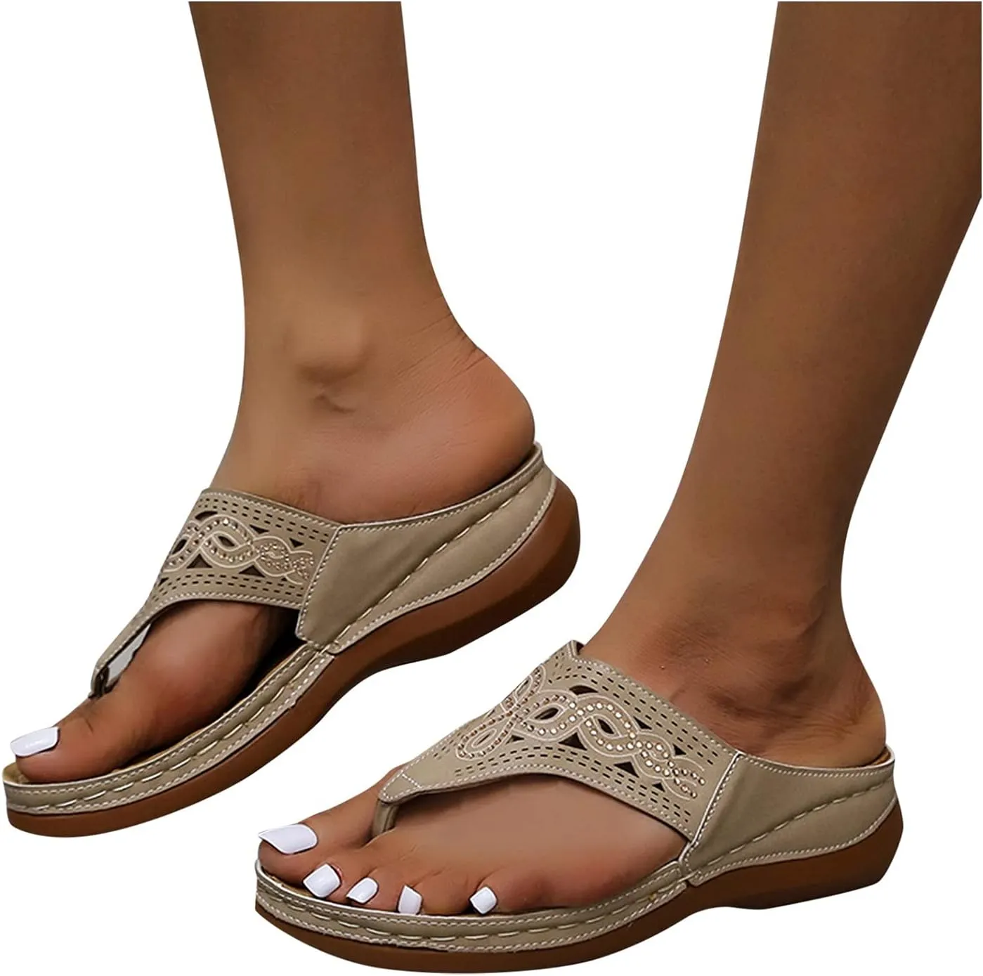 Womens Orthopedic Walking Sandals with Arch Support Adjustable Straps Comfortable Summer Beach Casual Outdoor Slides Plantar Fasciitis Relief Recovery Footwear