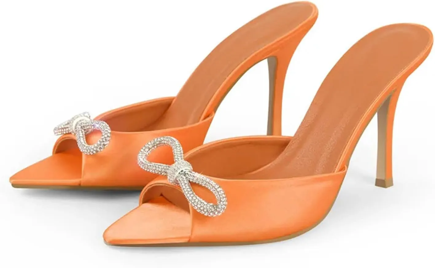 Women's Peep Toe Gold Mules - Big Size Classic Summer Stilettos
