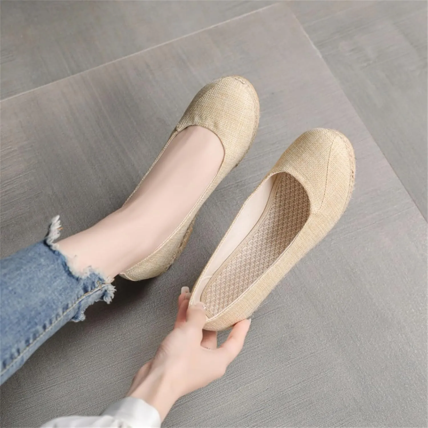 Women's Platform Espadrilles Wedge Sandals Closed Pointed Toe sandals Slip On Comfortable Platform lightweight shoes comfy Pumps Shoes dressy casual summer shoes