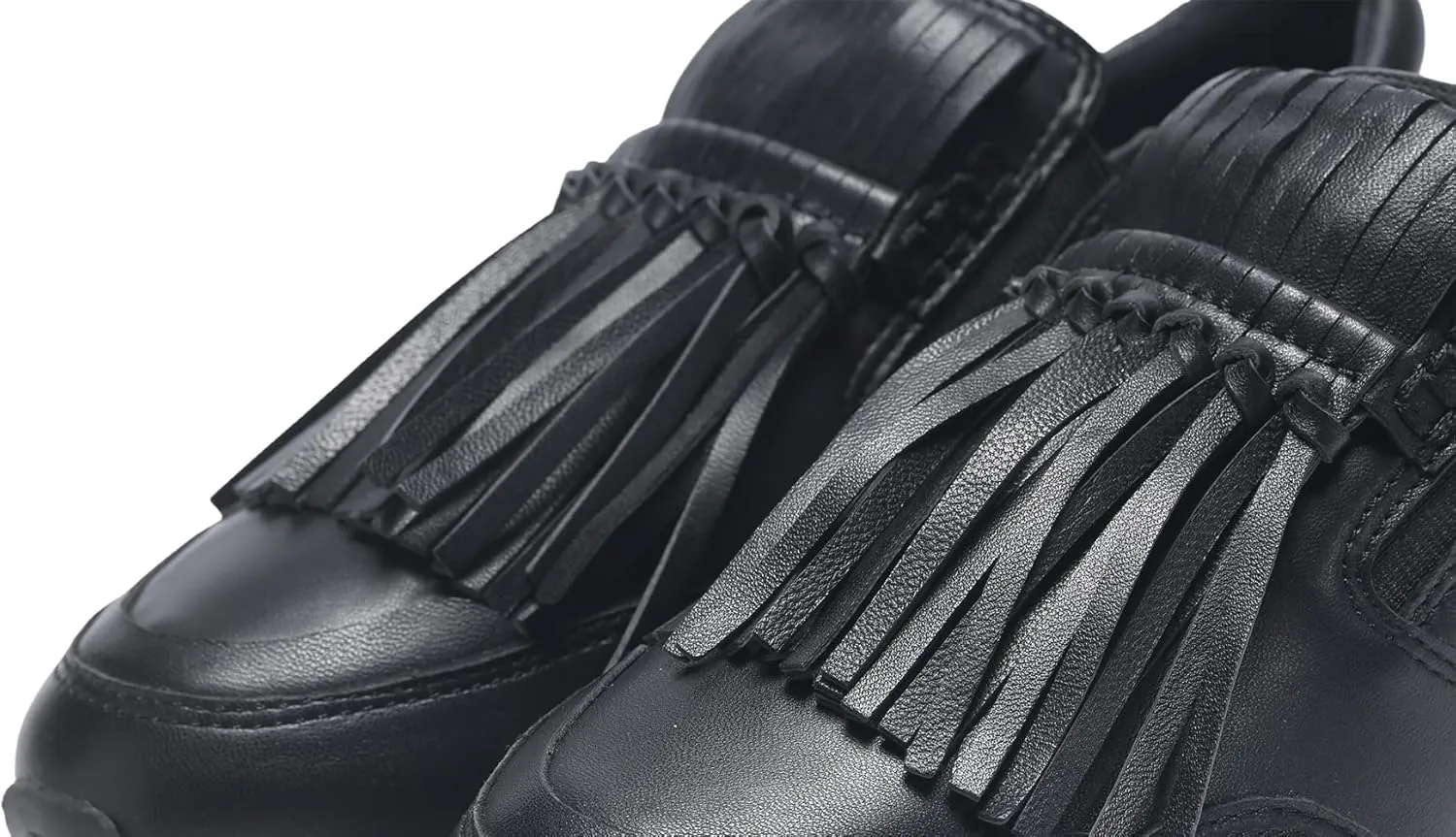 Women's Platform Sneakers Classic Vintage Tassels Round Toe Loafers Casual Slip On Walking Dressy Shoes