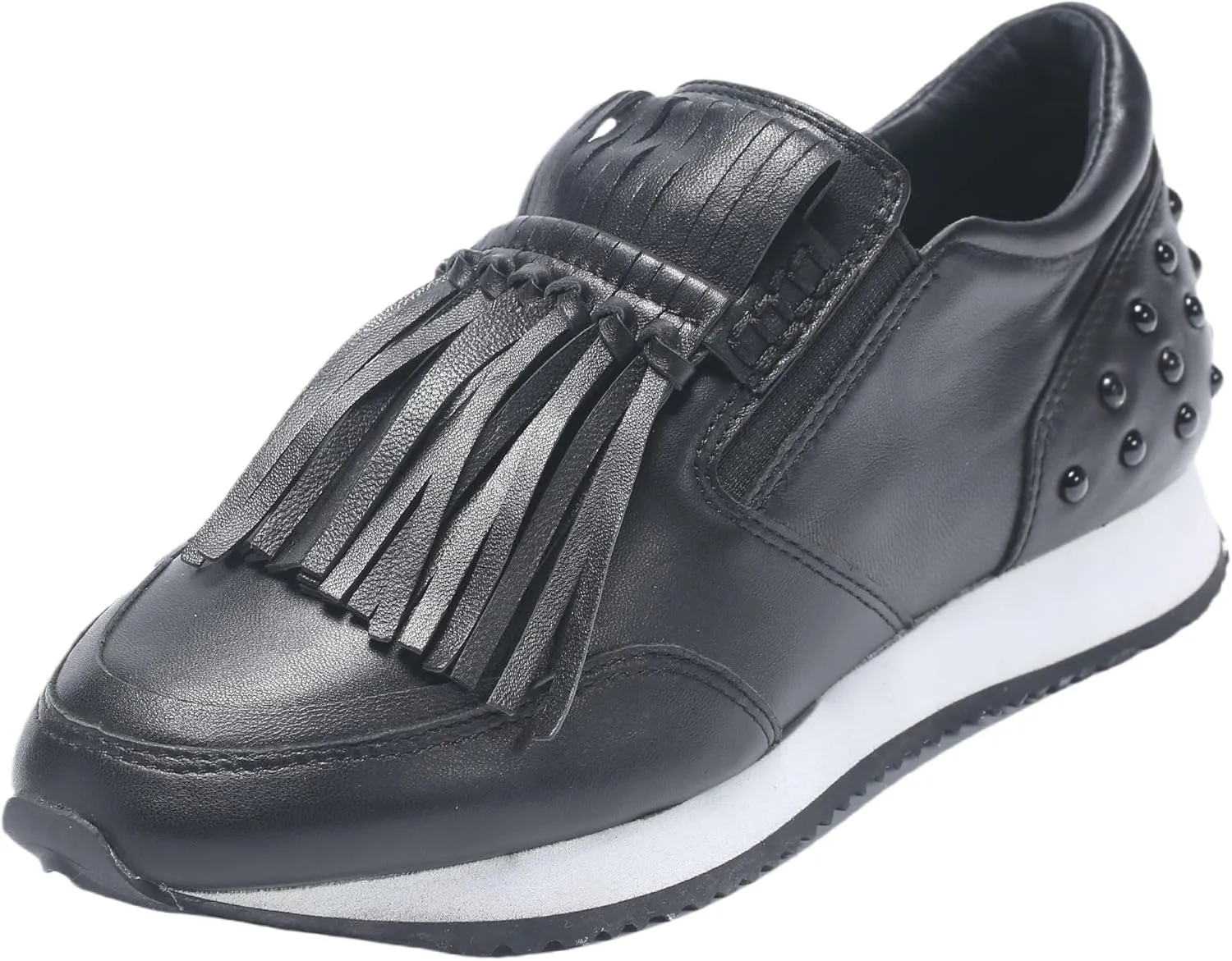 Women's Platform Sneakers Classic Vintage Tassels Round Toe Loafers Casual Slip On Walking Dressy Shoes