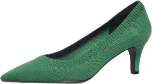 Women's Pumps Kitten Heel Pump Shoes Pointed Toe Knit Comfortable Casual Party Dressy Low Heel Dress Shoes