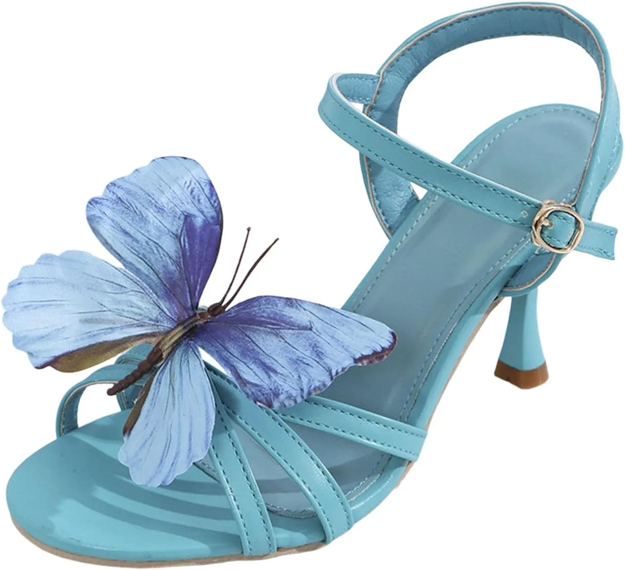 Womens Sandals Open Toe Dress Sandals with Ankle Strap Wedding Party Black Prom Heels Summer Dress Shoes
