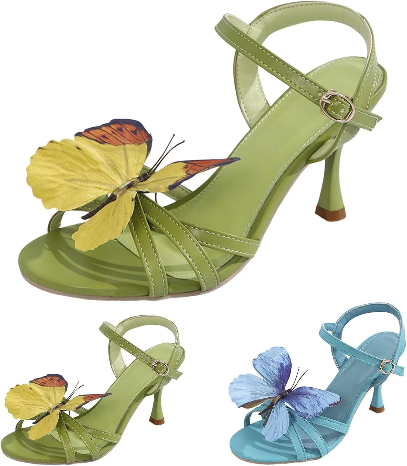 Womens Sandals Open Toe Dress Sandals with Ankle Strap Wedding Party Black Prom Heels Summer Dress Shoes