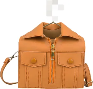 Women's Shirt-Shaped Purse Novelty Shoulder Bag Unique Clutch Handbag Funny Leather Crossbody Tote Satchel