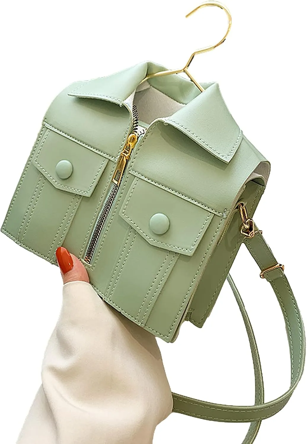 Women's Shirt-Shaped Purse Novelty Shoulder Bag Unique Clutch Handbag Funny Leather Crossbody Tote Satchel