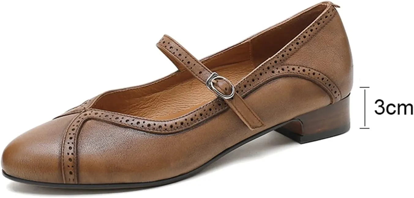 Womens Shoes Summer Strap Pointed Toe Oxford Shoes Loafers Spring Vintage for Woman