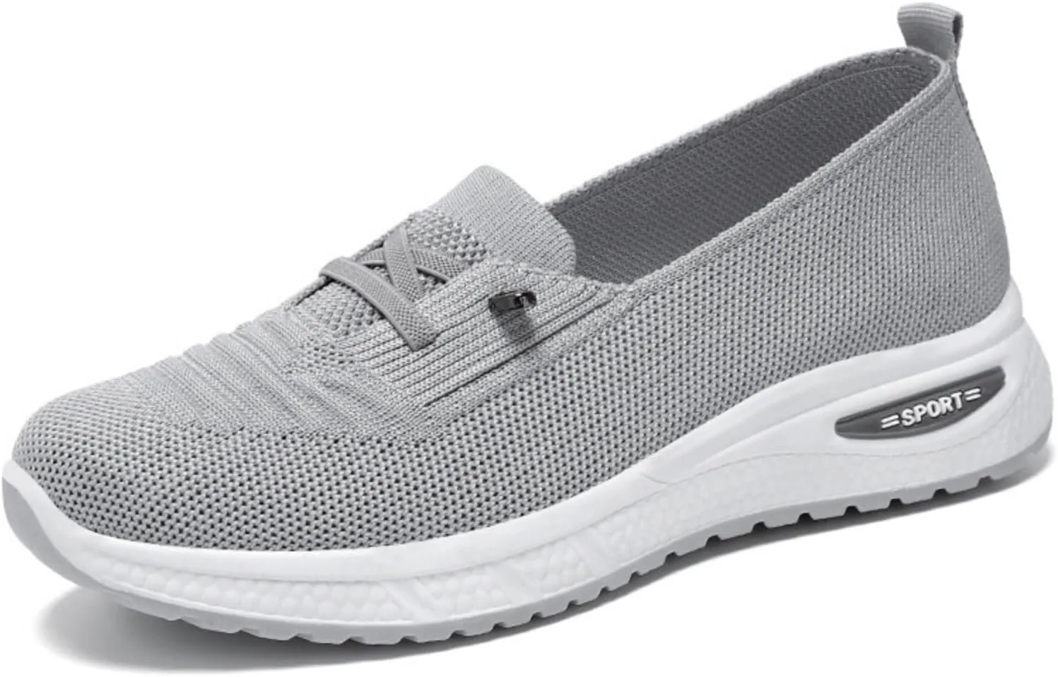 Women's Slip On Orthopedic Sneakers Comfy Breathable Walking Shoes Memory Foam Non-Slip Sneakers Lightweight Wide Width Shoes Mesh Woven Sneaker Summer Running Footwear with Arch Support