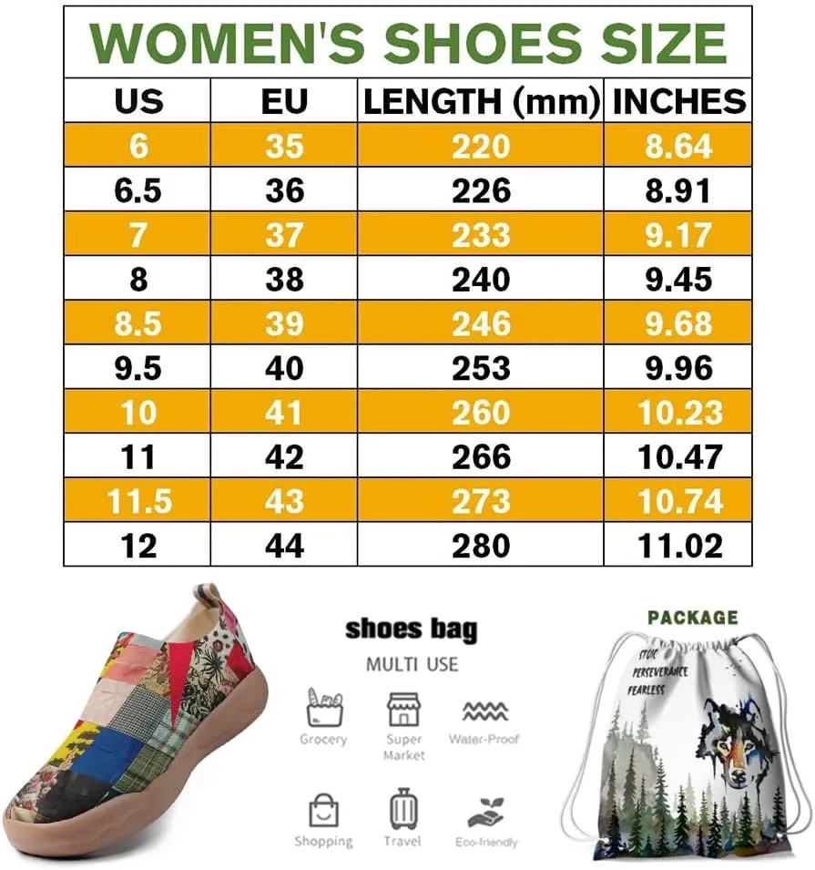 Women's Slip Ons Lightweight Flats Sneakers Walking Casual Loafers Art Painted Travel Shoes