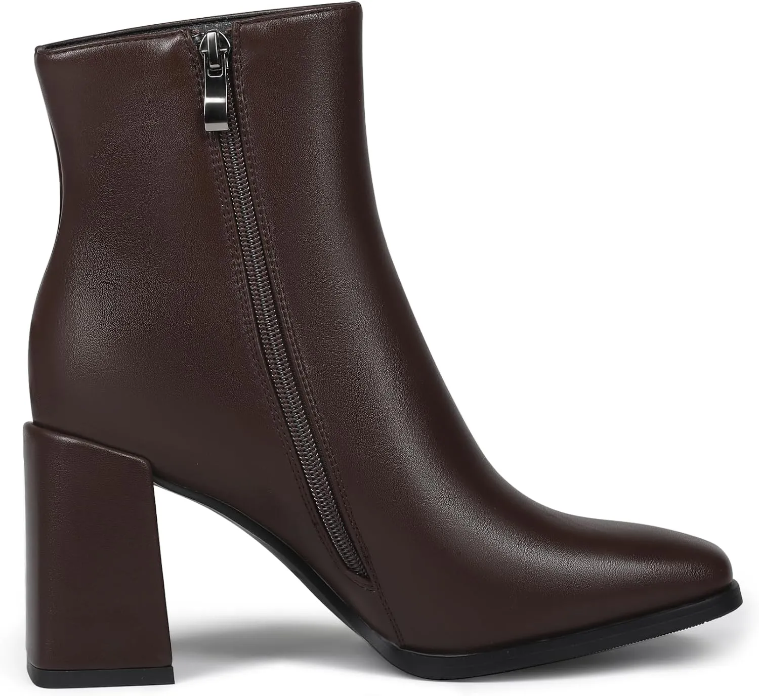 Womens Square Toe Ankle Boots Chunky Heel Causual Comfort Ankle Booties Dress Boots for Women